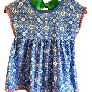 MATILDA Jane Girl's Blue Floral Top Shirt Size 8